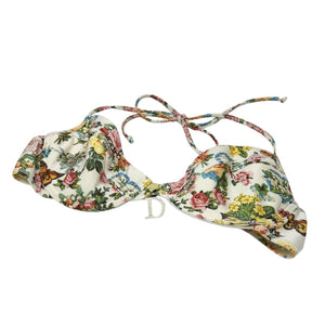 Christian Dior Vintage Logo Swimsuit Bikini #38 Swimwear Multicolor RankAB