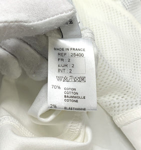 Christian Dior Vintage MISS DIOR Logo Tank Tops Mesh Cotton White Rank AB