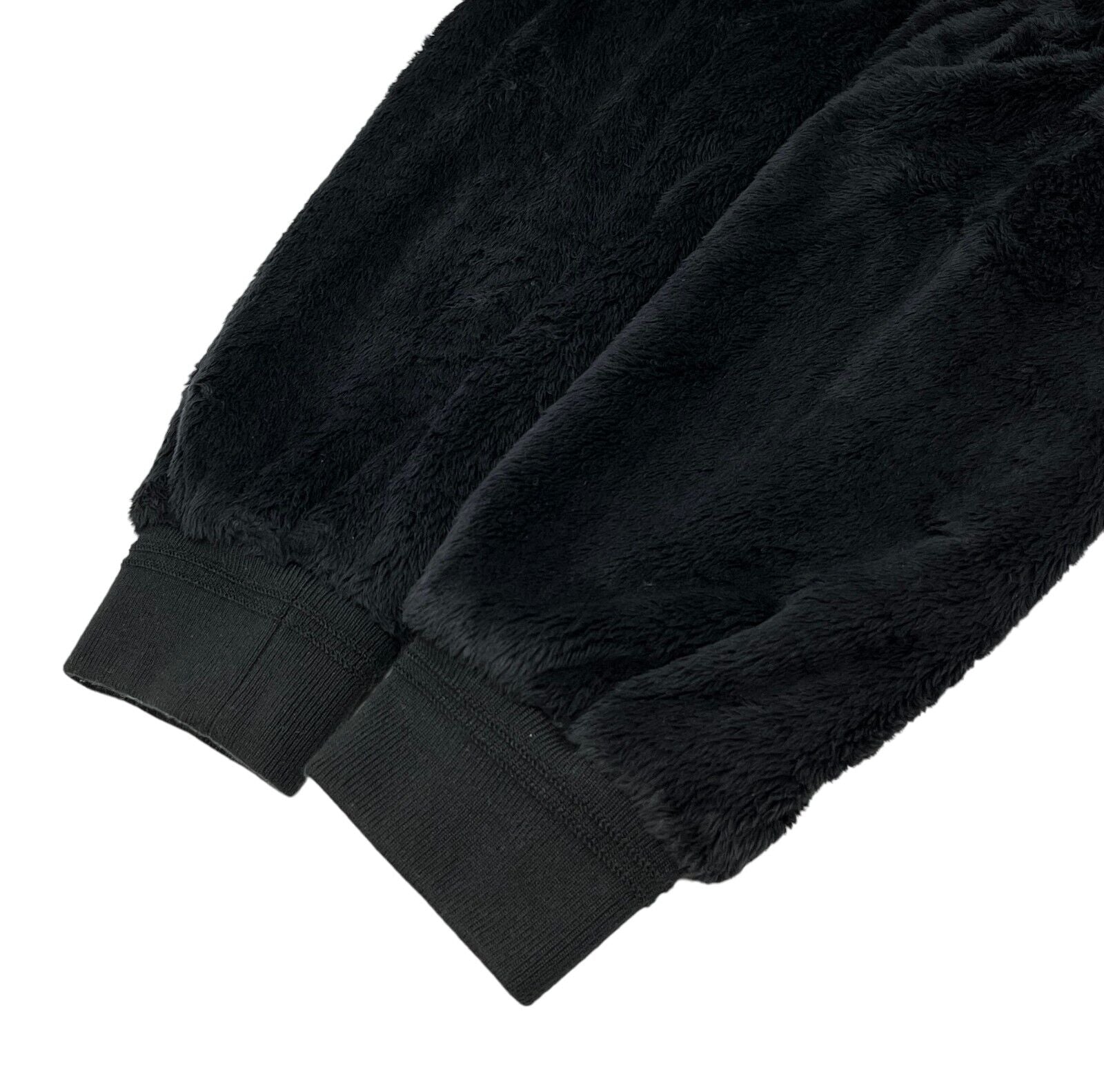 CHANEL Sport 09C Vintage CC Hoodie Jacket Faux Fur #40 Full Zip Black RankAB