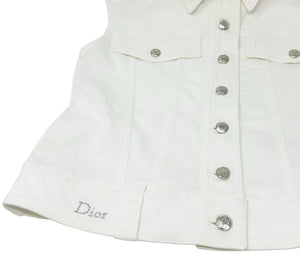 Christian Dior Vintage Logo Vest Jacket Short Pants Set #38 #36 RankAB