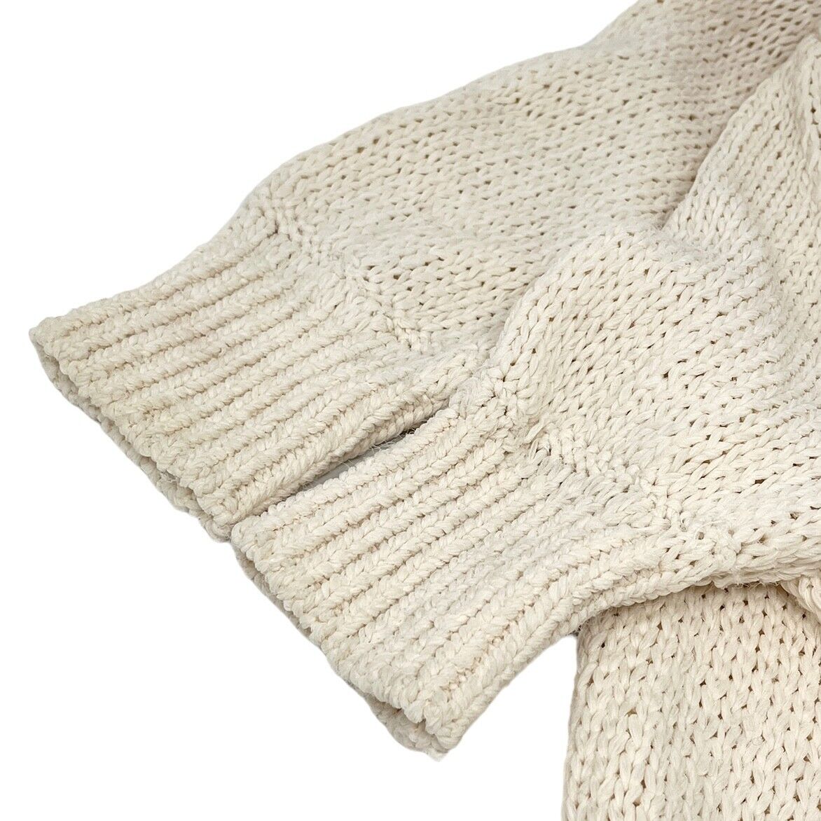 CHANEL Vintage 09C Heart CC Logo Knit Tunic #38 Sweater Top Cream Silk Rank AB
