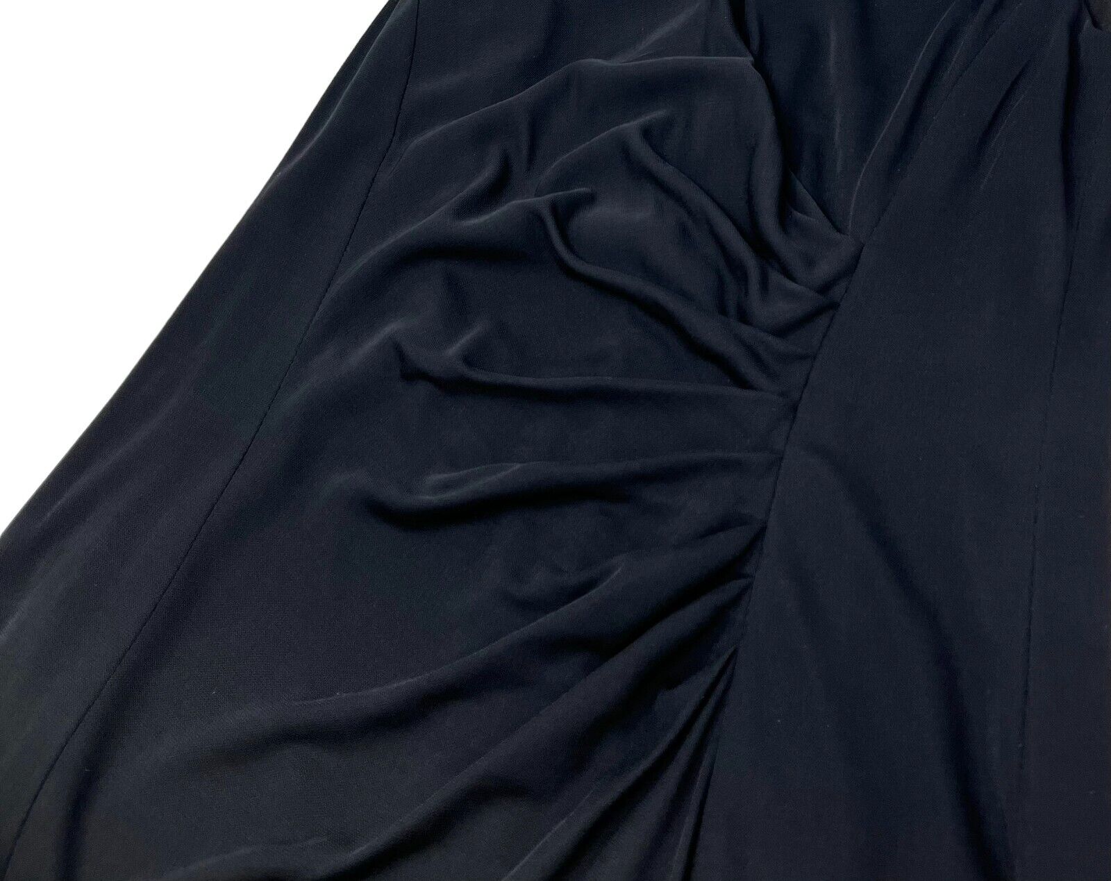 CHANEL Vintage 97P Coco Mark Logo Sleeveless Dress #42 Black Viscose Rank AB