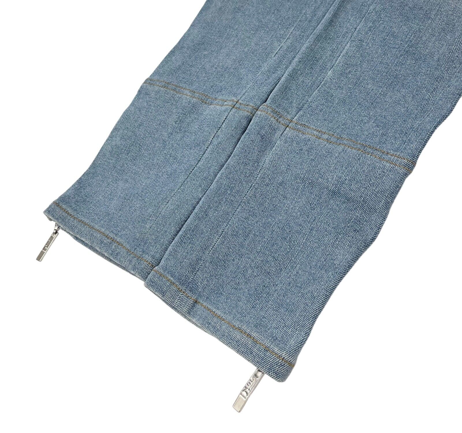 Christian Dior Vintage Logo Denim Jeans Pants Embroidery Blue Cotton Rank AB+