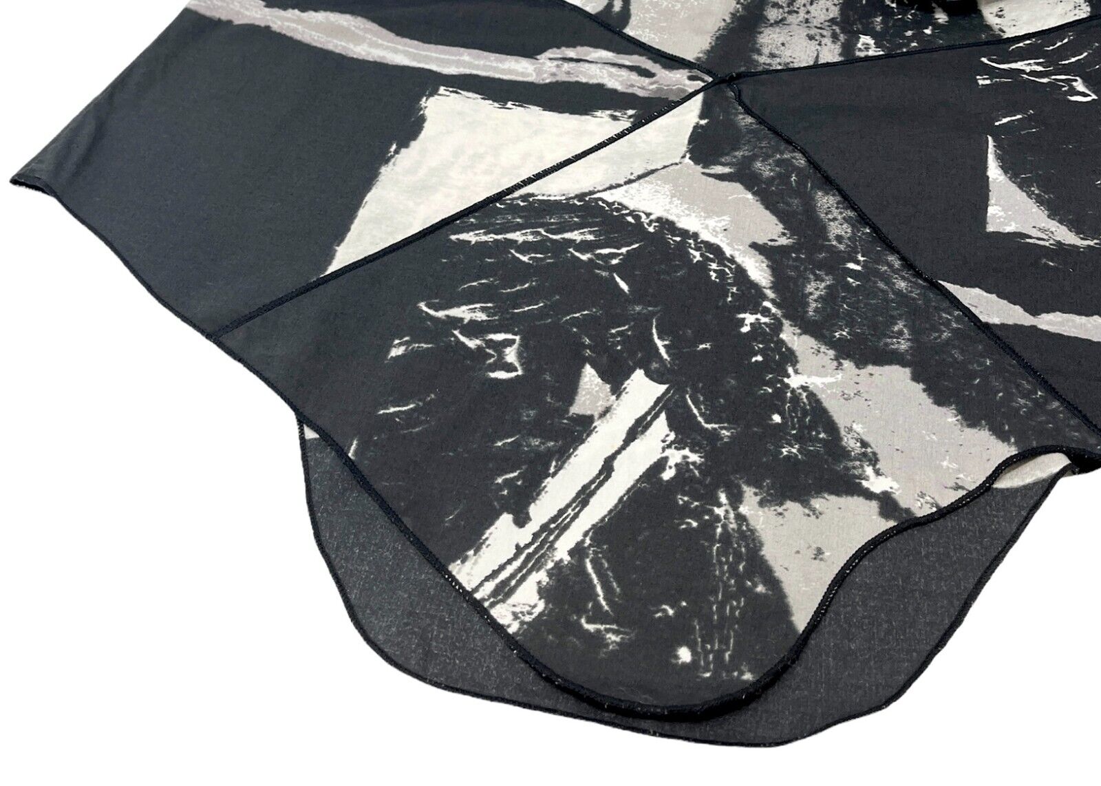 Jean Paul GAULTIER Vintage Dress #40 One-piece Black Gray Cotton Tie RankAB
