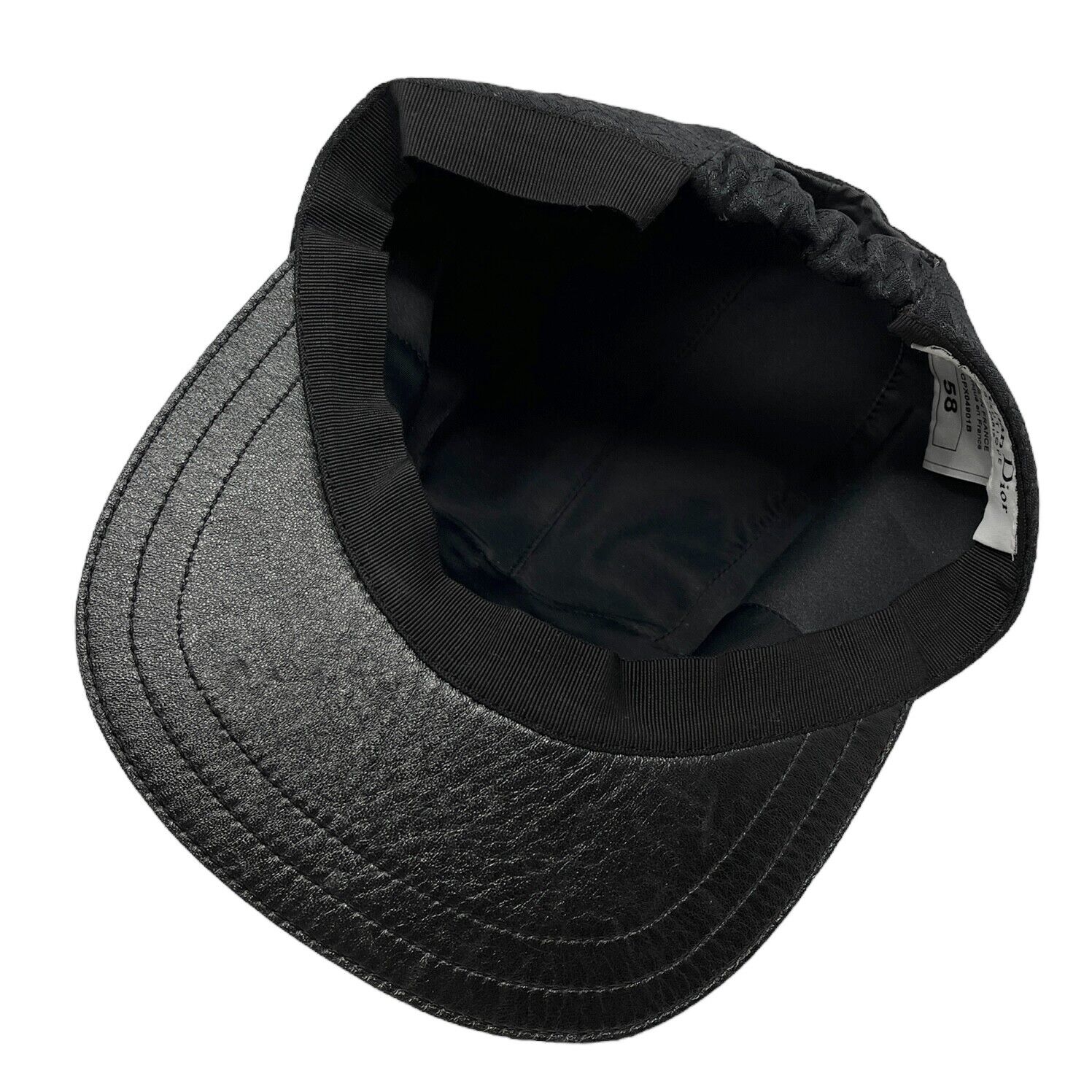 Christian Dior Vintage Trotter Monogram Hat #58 Cap Black Polyester Rank AB+