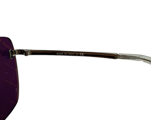 CHANEL Vintage Matelasse Mirror Sunglass Shades Logo Rainbow Rank AB