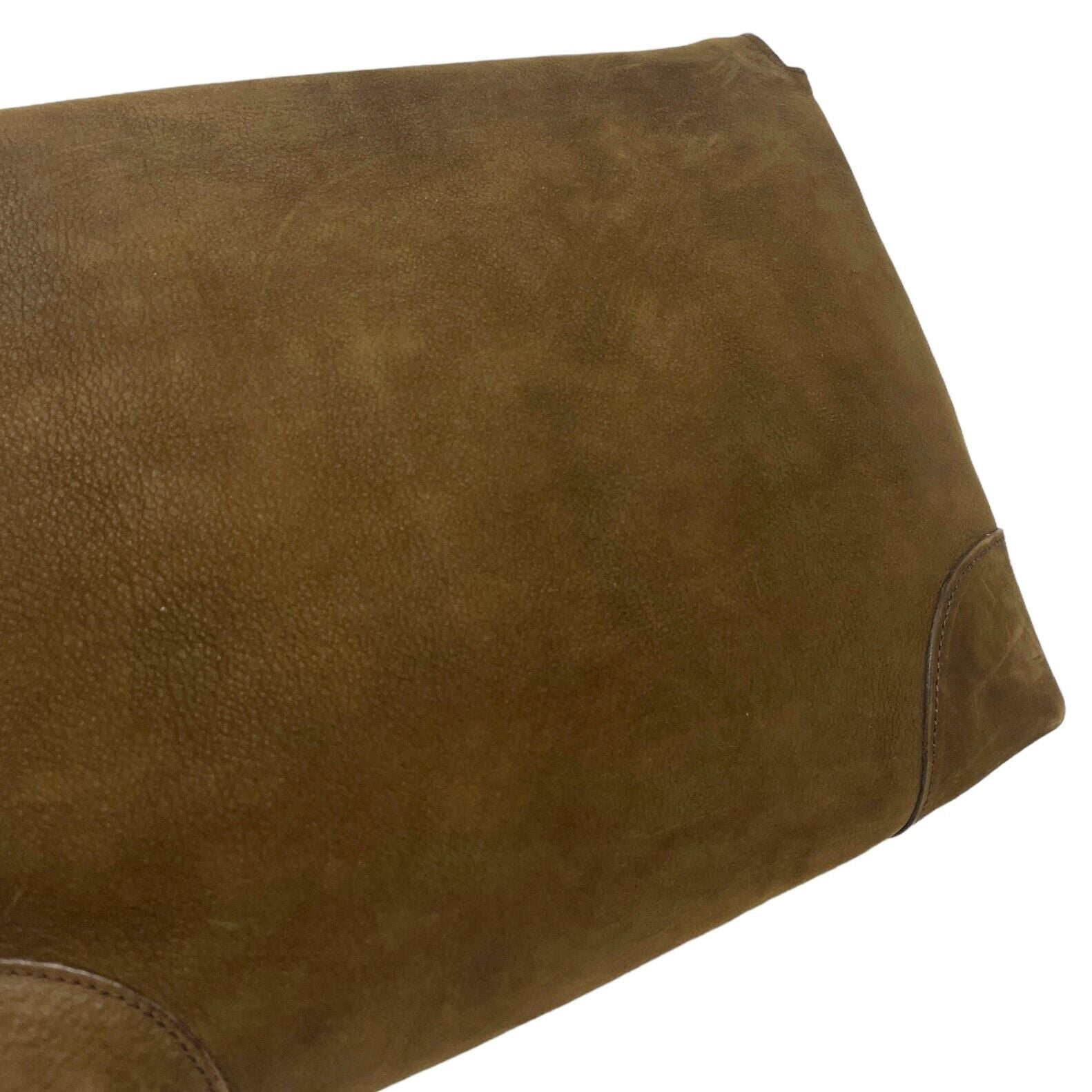 CELINE Vintage Macadam Logo Crossbody Bag Brown Leather Nubuck Magnet RankAB