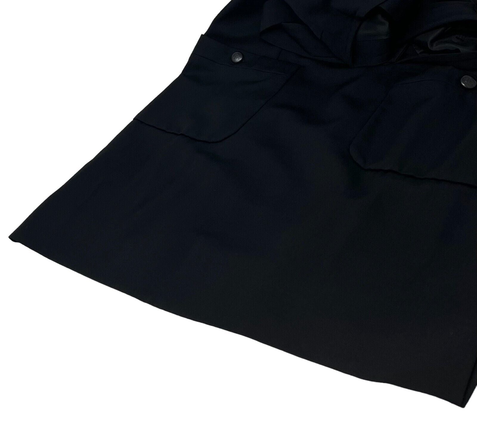 CHANEL Vintage 96C Coco Mark Logo Sleeveless Dress #40 Black Wool Rank AB+