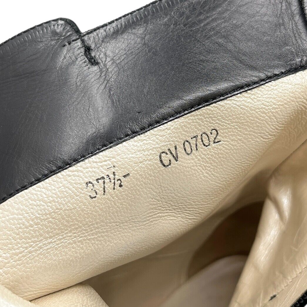 Christian Dior Vintage Logo Belt Mid-calf Boots #37.5 US7.5 Black Rank AB