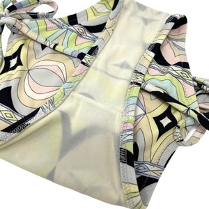 EMILIO PUCCI Vintage Swimwear Bikini Set #40 Tie Green Multicolor Polyamide