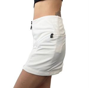 CHANEL Sport Vintage 04P Coco Mark Skirt #38 Bottoms White Polyamide RankAB