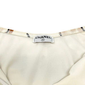 CHANEL Vintage Coco Mark Logo Swimwear One-piece Multicolor Nylon RankAB