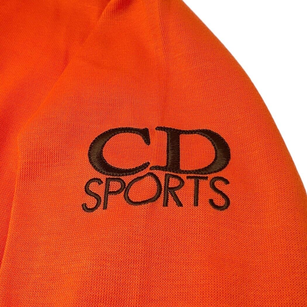 Christian Dior Sports Vintage Logo Hoodie #L Orange Green Cotton Zip Rank AB