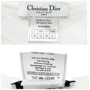 Christian Dior Vintage J'ADORE Logo Long Sleeve Top #38 T-shirt White RankAB+