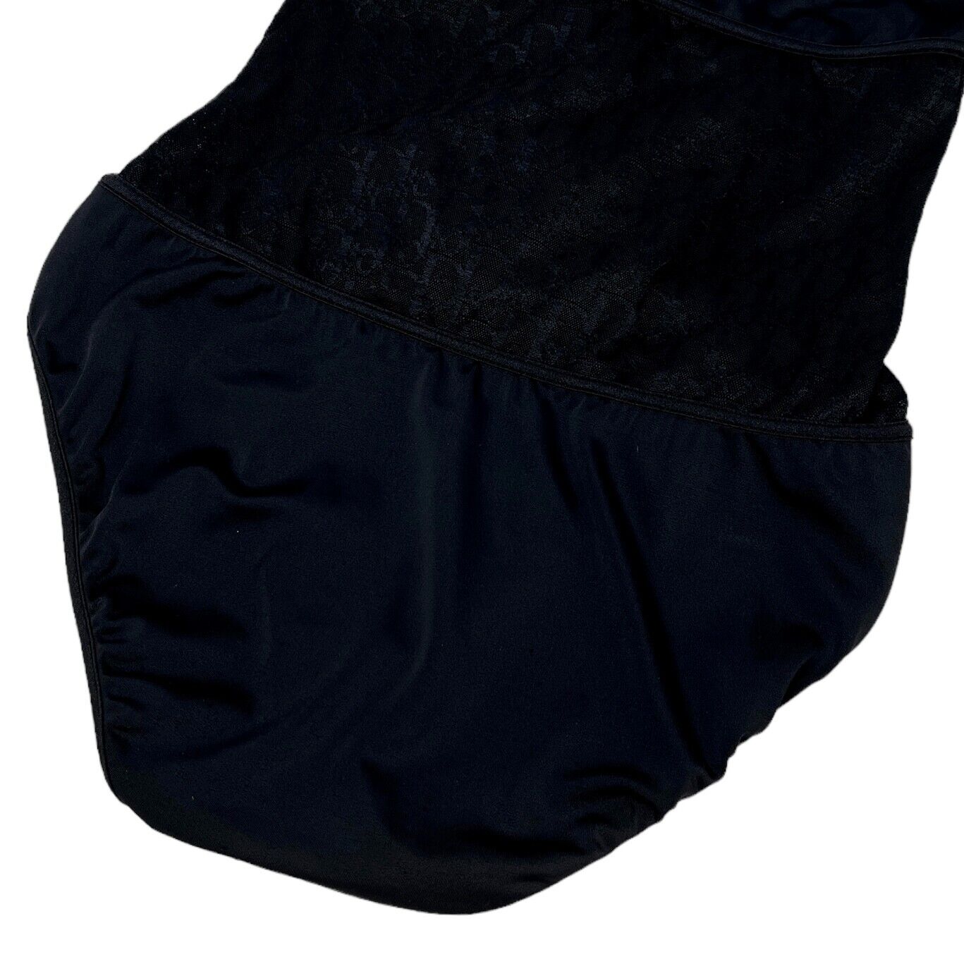 Christian Dior Vintage Trotter Monogram Swimsuit #36 One-piece Black Rank AB