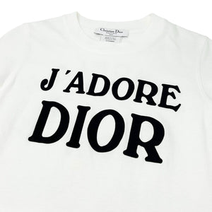 Christian Dior Vintage J'ADORE Logo Long Sleeve Top #38 T-shirt White RankAB+