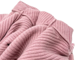 Christian Dior Vintage Trotter Monogram Zipped Rib Knit #12A Top Pink RankAB+