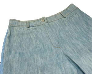 Christian Dior Vintage Logo Admit it Denim Pants #42 Race Up Blue Cotton Rank AB