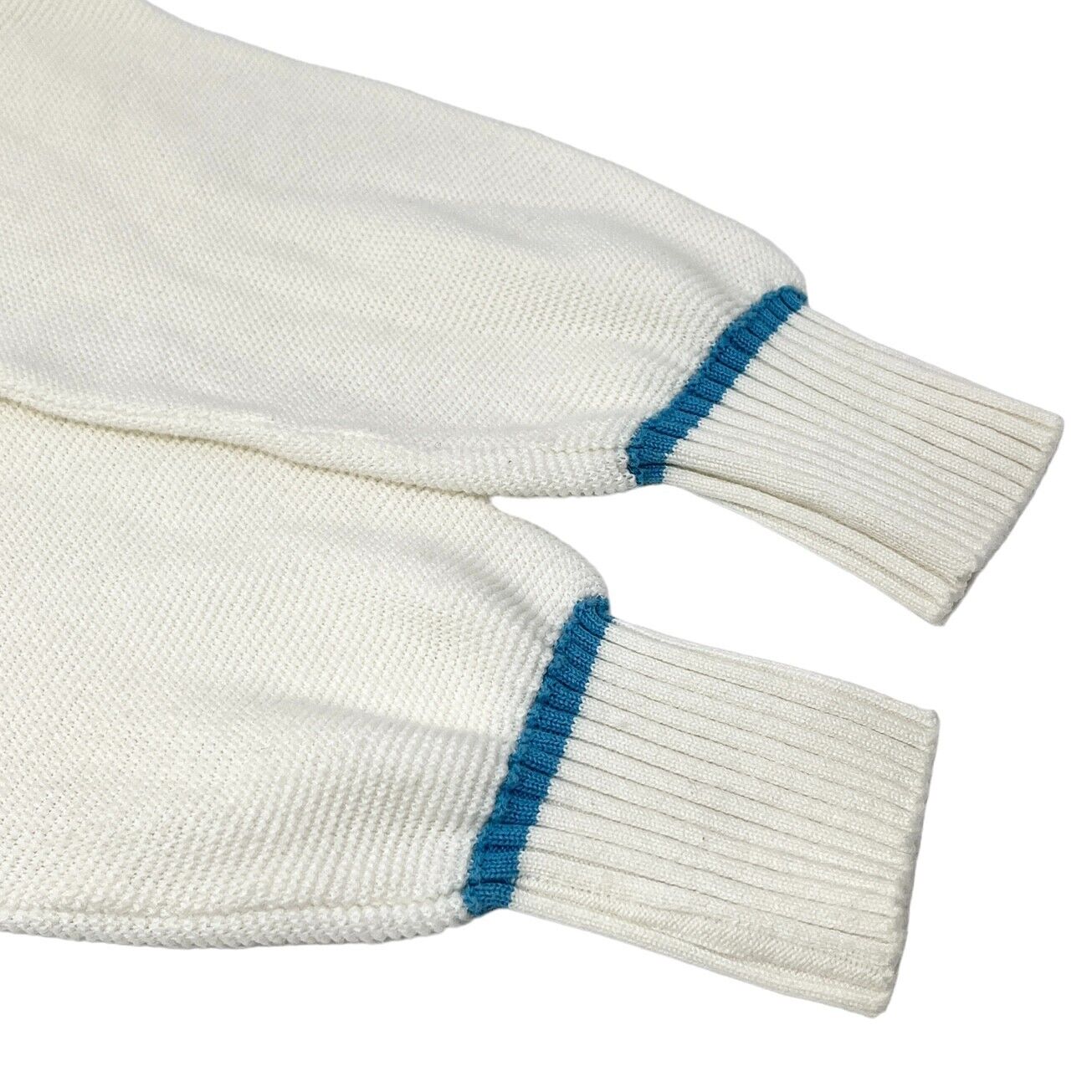 Christian Dior Sport Vintage Big Logo Knit Top #L Pullover White Cotton RankAB+