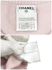CHANEL Vintage 09C Big CC Mark Miami Sweater Top #38 Pink Cashmere Rank AB+