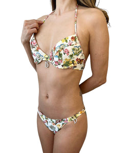 Christian Dior Vintage Logo Swimsuit Bikini #38 Swimwear Multicolor RankAB