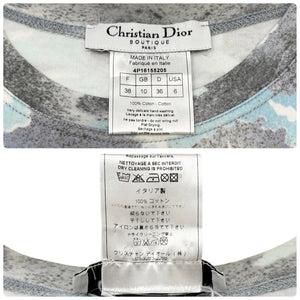 Christian Dior Vintage Logo Kaos Graffiti T-shirt #38 Gray Pink Cotton RankAB