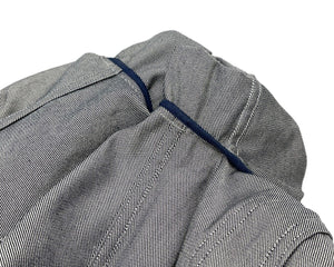CELINE Vintage Macadam Monogram Pants Suits #36 #38 Denim Cotton Blue RankAB