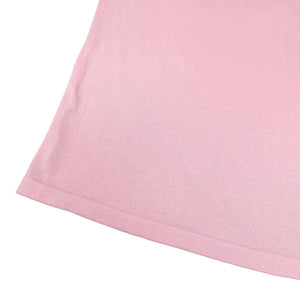 CHANEL Vintage Big CC Mark Logo Stitch Sleeveless Knit Top Pink Cotton Rank AB