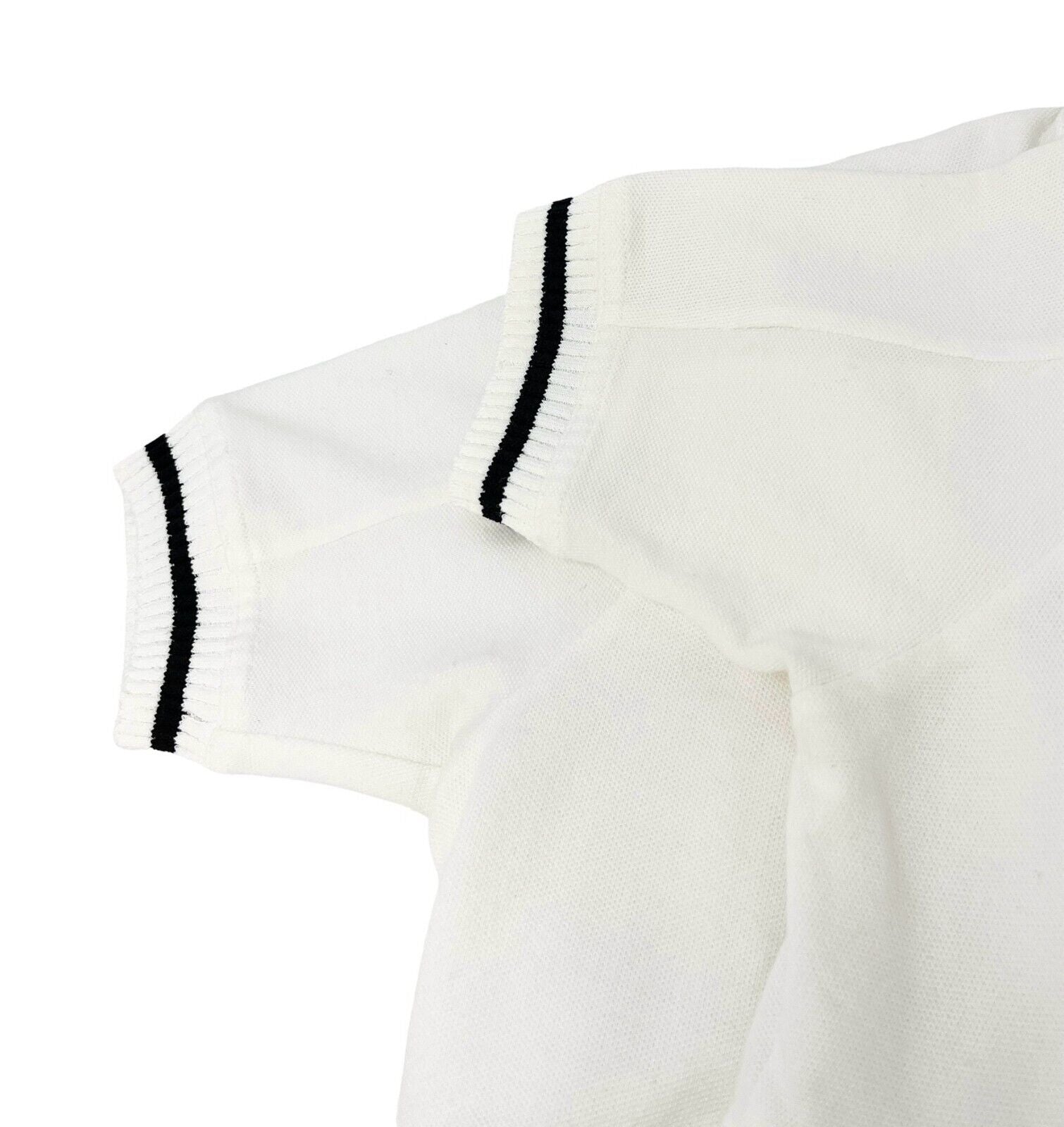 CHANEL Sport Vintage CC Logo T-shirt Polo Mesh White Black Cotton Rank AB+