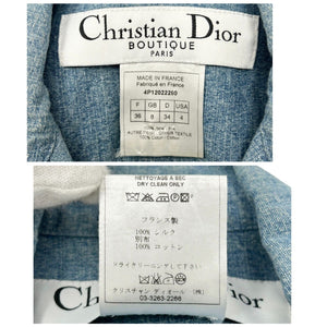 Christian Dior Vintage Logo Kaos Graffiti Vest Jacket #36 Denim Cotton RankAB