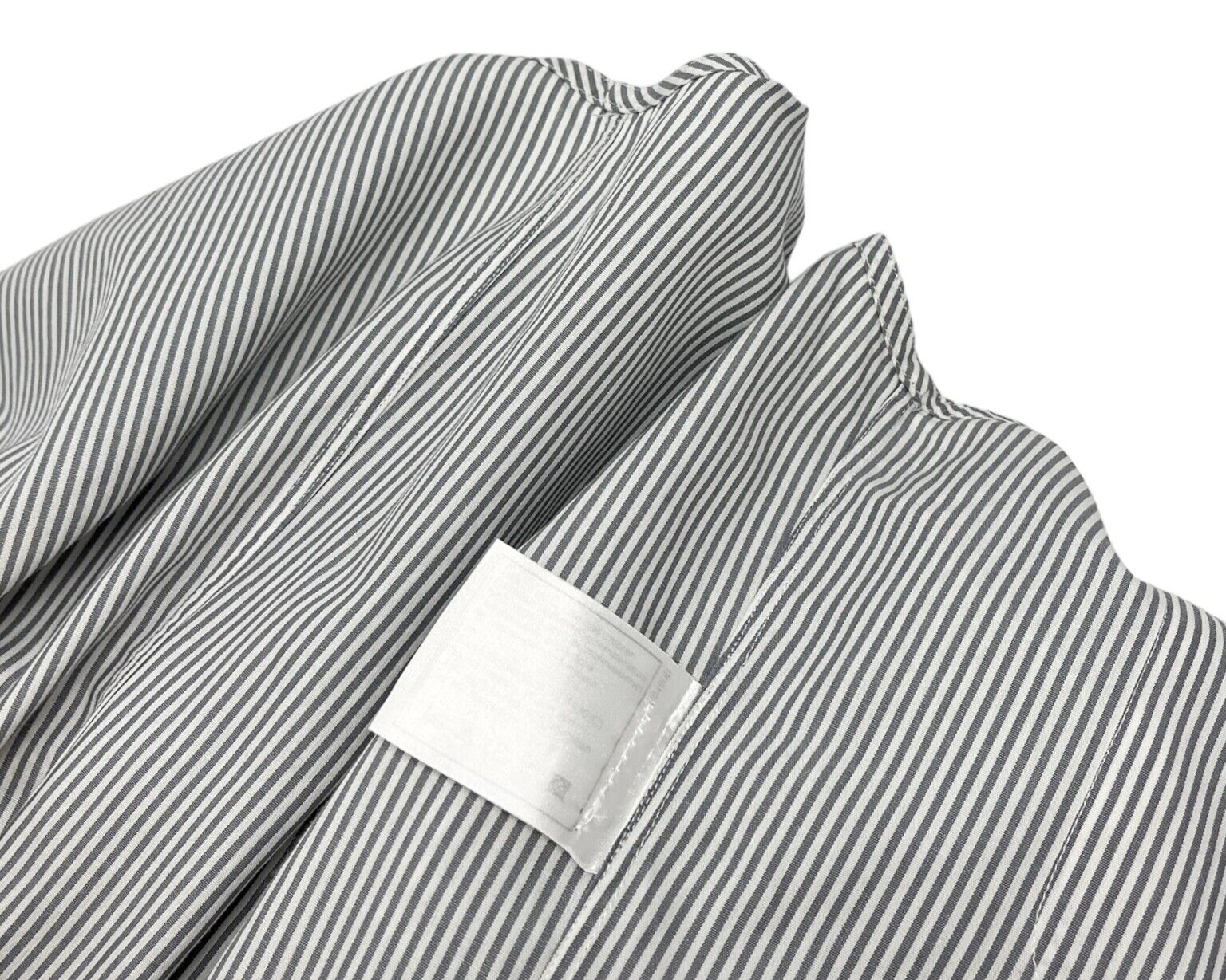 CHANEL Vintage 99P CC Logo Stripe Sleeveless Shirt #36 Gray Cotton Rank AB