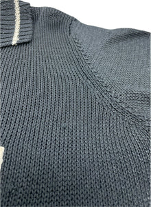 FENDI Vintage FF Logo Top Relax Summer Knit Black Polyester RankAB