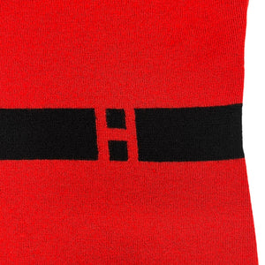 HERMES Vintage H Logo Knit Sweater Top #L Pullover Red Black Wool Rank AB+