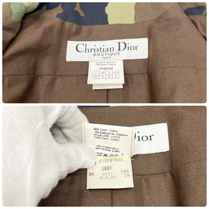 Christian Dior Vintage Logo Jacket Camouflage Green Cotton Rank AB