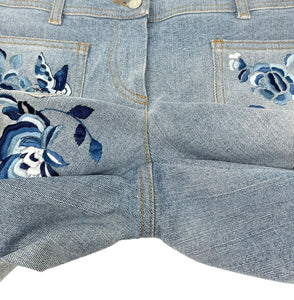 Christian Dior Vintage Logo Denim Jeans Pants Embroidery Blue Cotton Rank AB+