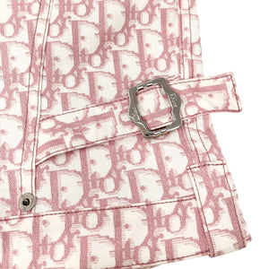 Christian Dior Vintage Trotter Monogram Logo Jacket #36 Pink Cotton Rank AB