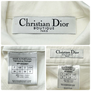 Christian Dior Vintage Logo Vest Jacket Short Pants Set #38 #36 RankAB