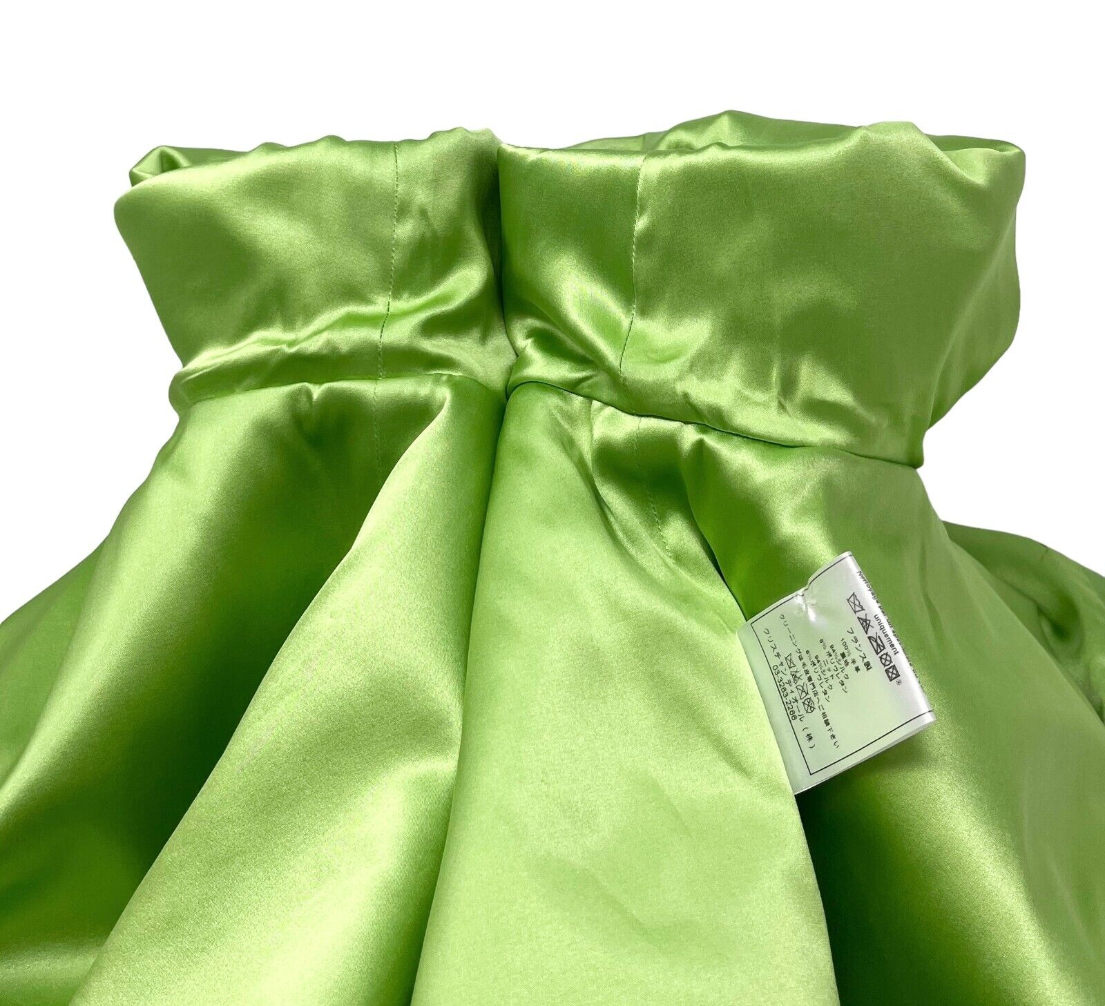 Christian Dior Vintage Logo Lambskin Jacket #36 Zip Light Green Leather RankAB