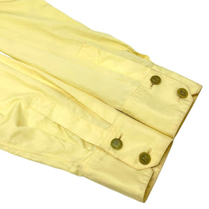 CHANEL Vintage P04914 Coco Mark Logo Shirts #38 Yellow Cotton Button RankAB