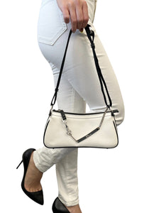 Christian Dior Vintage Logo Strap 2way Mini Shoulder Bag White Black RankAB
