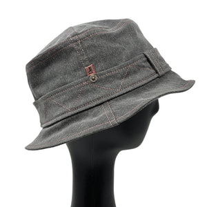 Christian Dior Vintage Logo Denim Bucket Hat #58 Gray Pink Cotton Rank AB