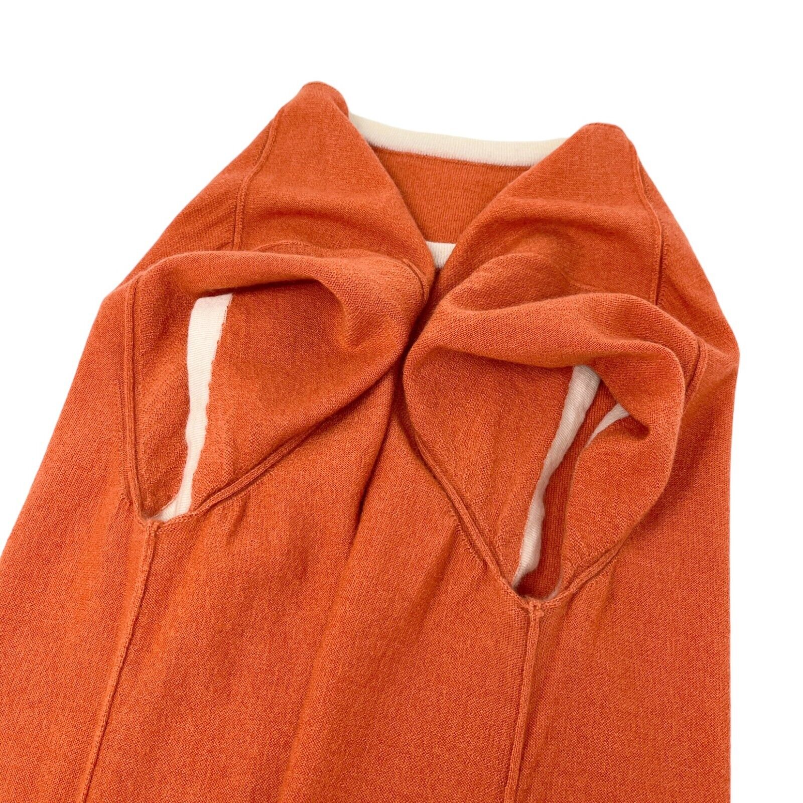 CHANEL Vintage 06C CC Mark Knit Top #40 Orange Cream Cashmere Rank AB+